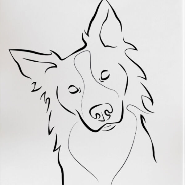 Border Collie Outline Thumbnail