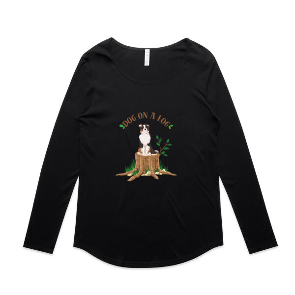 Dog on a Log - AS Colour Womens Mali Long Sleeve Tee Thumbnail