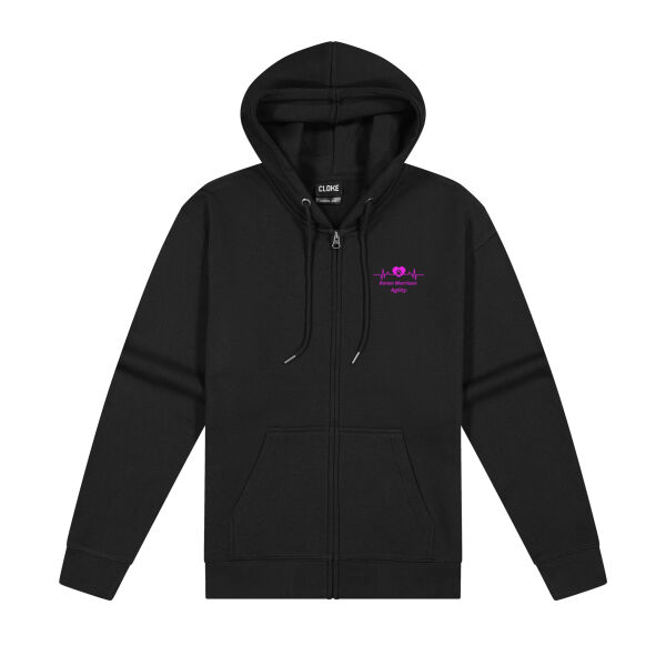 Pink Logo Front  - Cloke Womens Campfire Zip Hoodie V2 Thumbnail